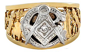 #104A 3rd Degree Masonic Blue Lodge Ring 10KT OR 14KT  Hollow Back